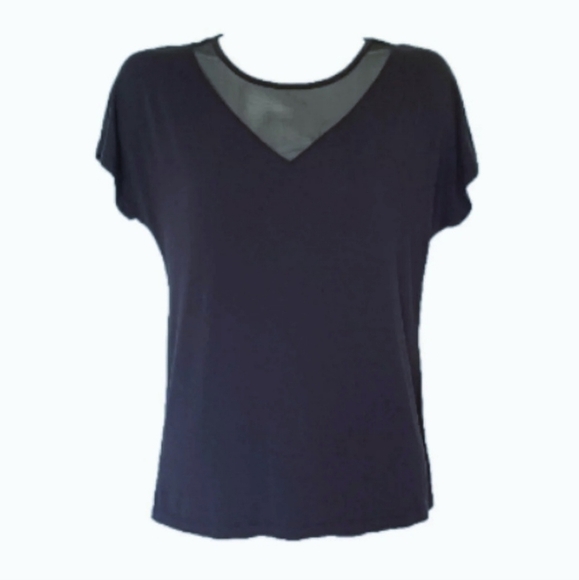Tahari Knit with Fine Mesh Inset Y2K Indie Sleeze Whimsigoth Going Out - Picture 1 of 5